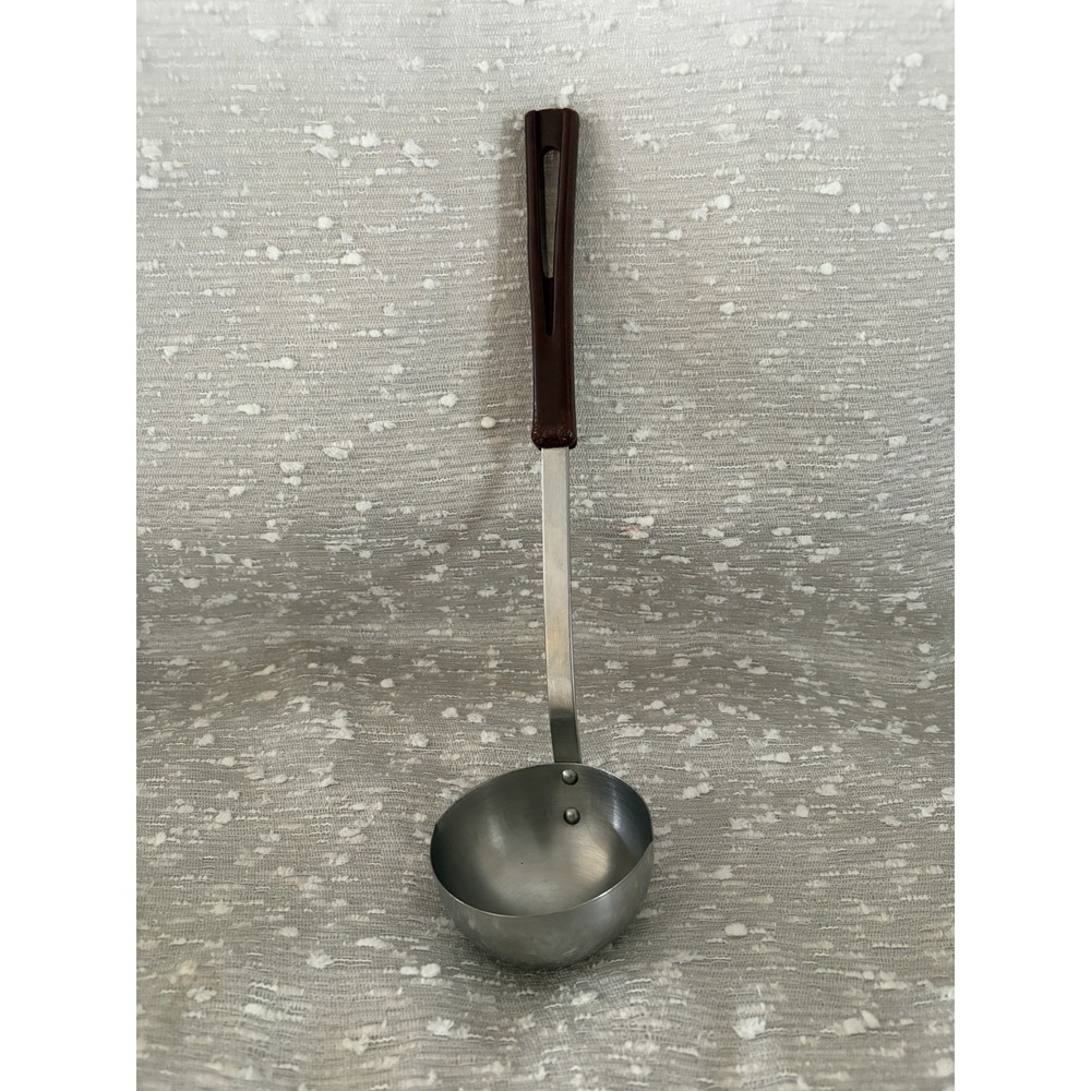 Stanhome‎ USA Stainless Steel Ladle Soup Brown/ Maroon 11 1/2"